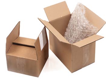 Molded products are packaged and shipped